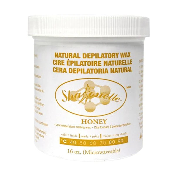 SHARONELLE MICROWAVEABLE NATURAL DEPILATORY WAX (16OZ/473ML) - HONEY