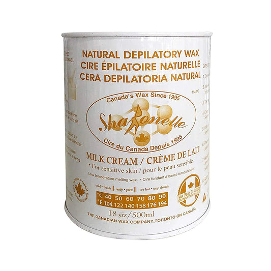 SHARONELLE NATURAL DEPILATORY WAX (18OZ/500ML) - MILK CREAM