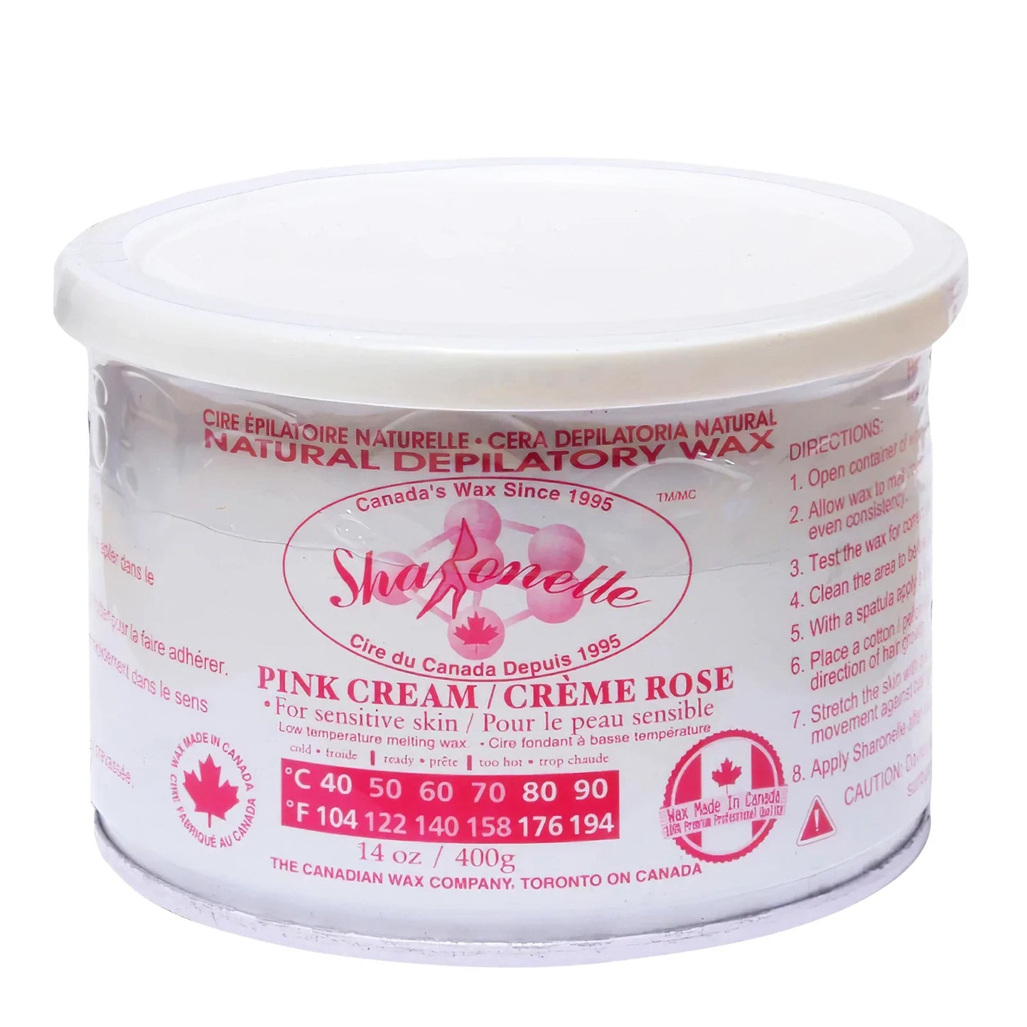 SHARONELLE NATURAL DEPILATORY WAX (14OZ/397G) - PINK CREAM