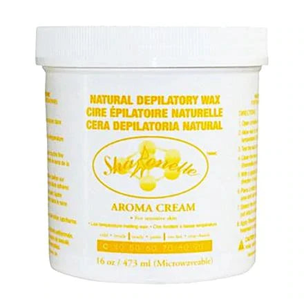 SHARONELLE MICROWAVEABLE NATURAL DEPILATORY WAX (16OZ/473ML) - AROMA CREAM