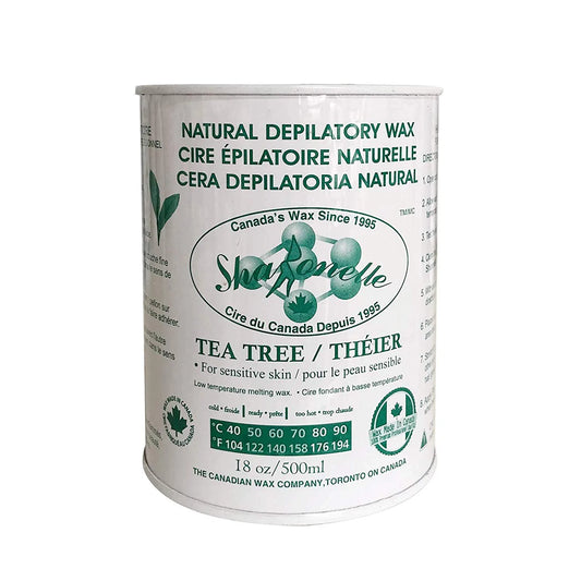 SHARONELLE NATURAL DEPILATORY WAX (18OZ/500ML) - TEA TREE