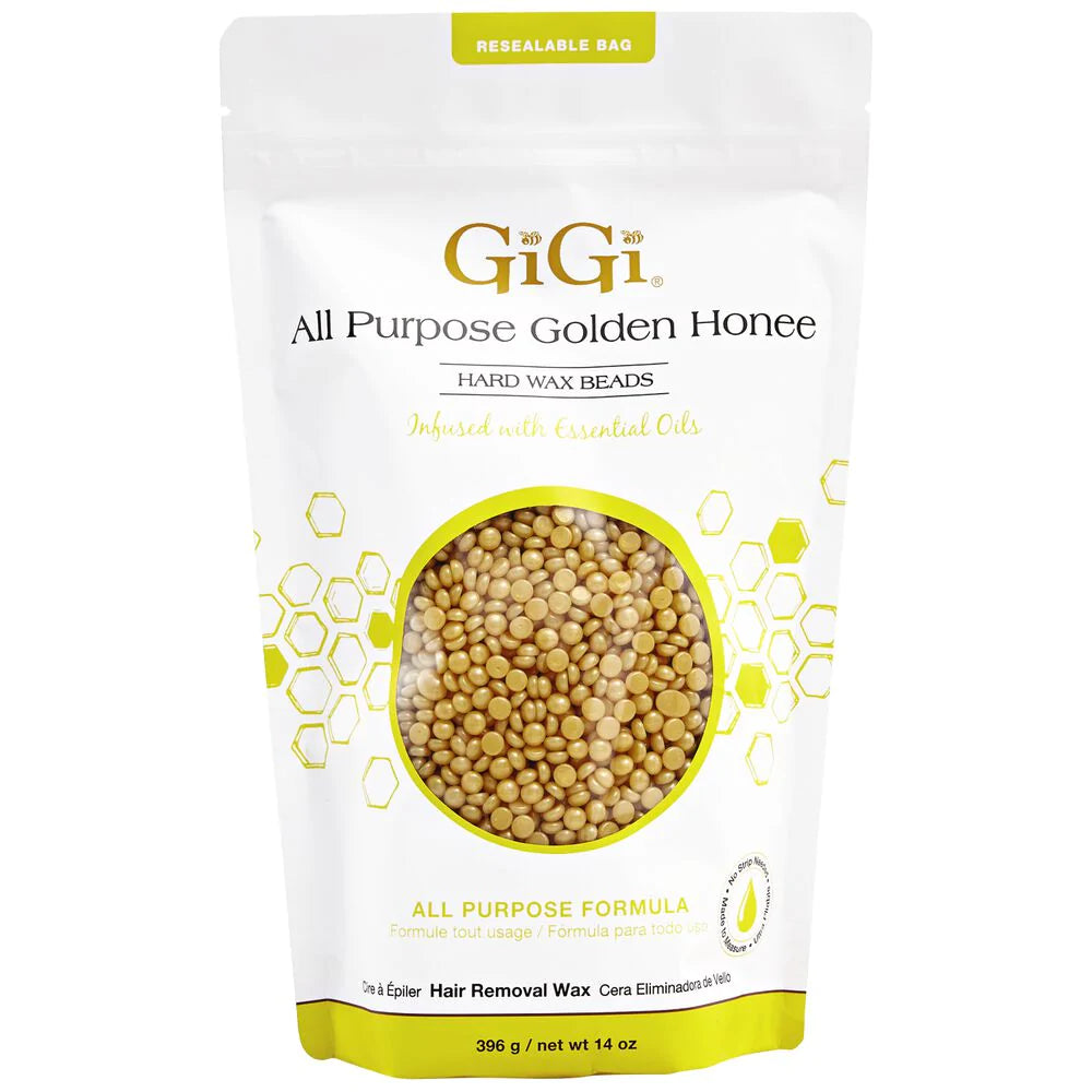 GIGI HARD WAX BEADS (396G/14OZ) - ALL PURPOSE GOLDEN HONEE