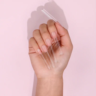 Kiara Sky C-curve Refill Nail Tips Bag (50pcs) - Square XXL Clear