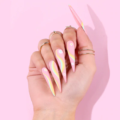 Kiara Sky C-curve Refill Nail Tips Bag (50pcs) - Stiletto XXL Natural
