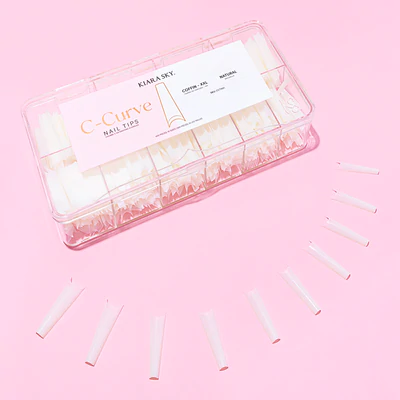 Kiara Sky C-curve Nail Tips (500pcs) - Coffin XXL Natural