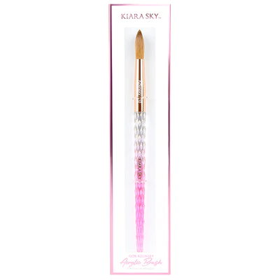 Kiara Sky 100% Kolinsky Acrylic Brush (Pink) - Size 10