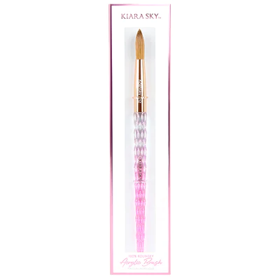 Kiara Sky 100% Kolinsky Acrylic Brush (Pink) - Size 12