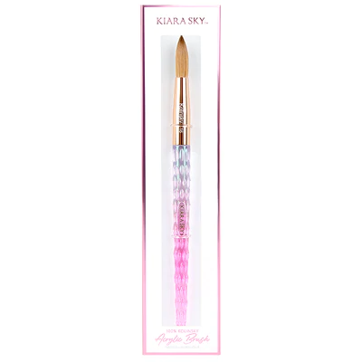 Kiara Sky 100% Kolinsky Acrylic Brush (Pink) - Size 16