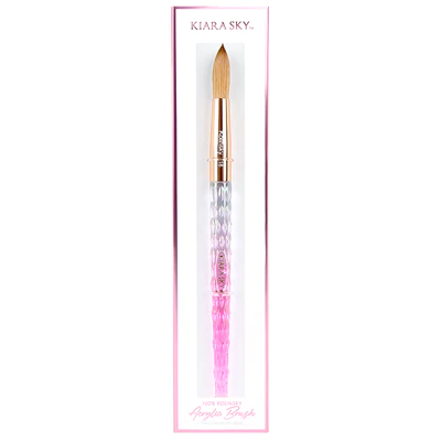 Kiara Sky 100% Kolinsky Acrylic Brush (Pink) - Size 18