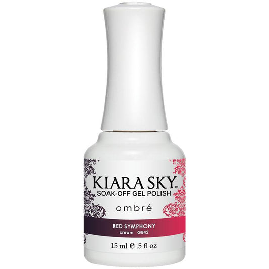 Kiara Sky Ombre Gel Polish - Red Symphony - KSG842