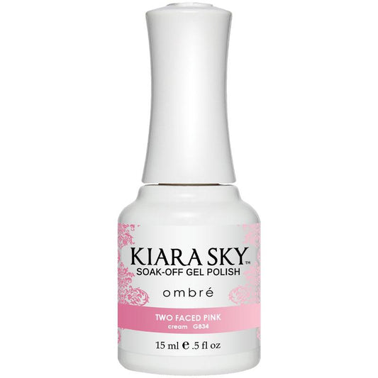 Kiara Sky Ombre Gel Polish - Two Faced Pink - KSG834