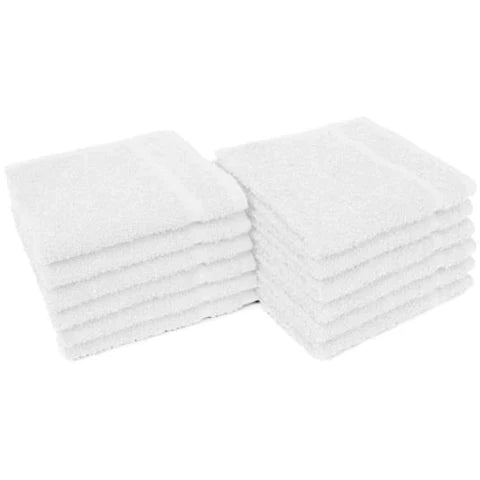 HAND MANICURE TOWEL (DOZEN) 12''X12'' - WHITE