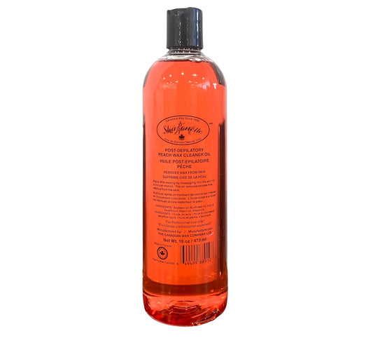 SHARONELLE POST-DEPILATORY WAX CLEANER OIL (16OZ) - PEACH