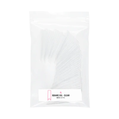 Kiara Sky C-curve Refill Nail Tips Bag (50pcs) - Square XXL Clear