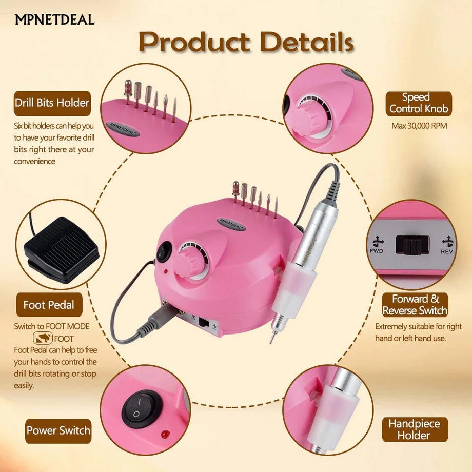 Nail Drill/ SILVER STAR / EQUIPMENT ELECTRIC NAIL DRILL MACHINE (DM-208)