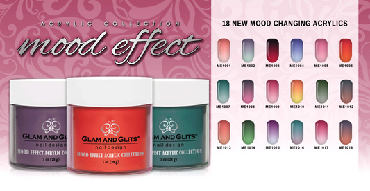 GLAM AND GLITS MOOD EFFECT ACRYLIC COLLECTION (48 COLORS) + COLOR CHART